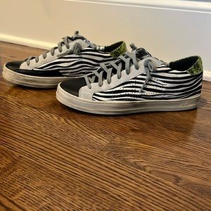 P448 zebra striped sneakers.  Sz 38